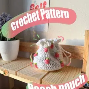 US Pattern Peach Pouch Crochet, Bag Crochet US, Peach design