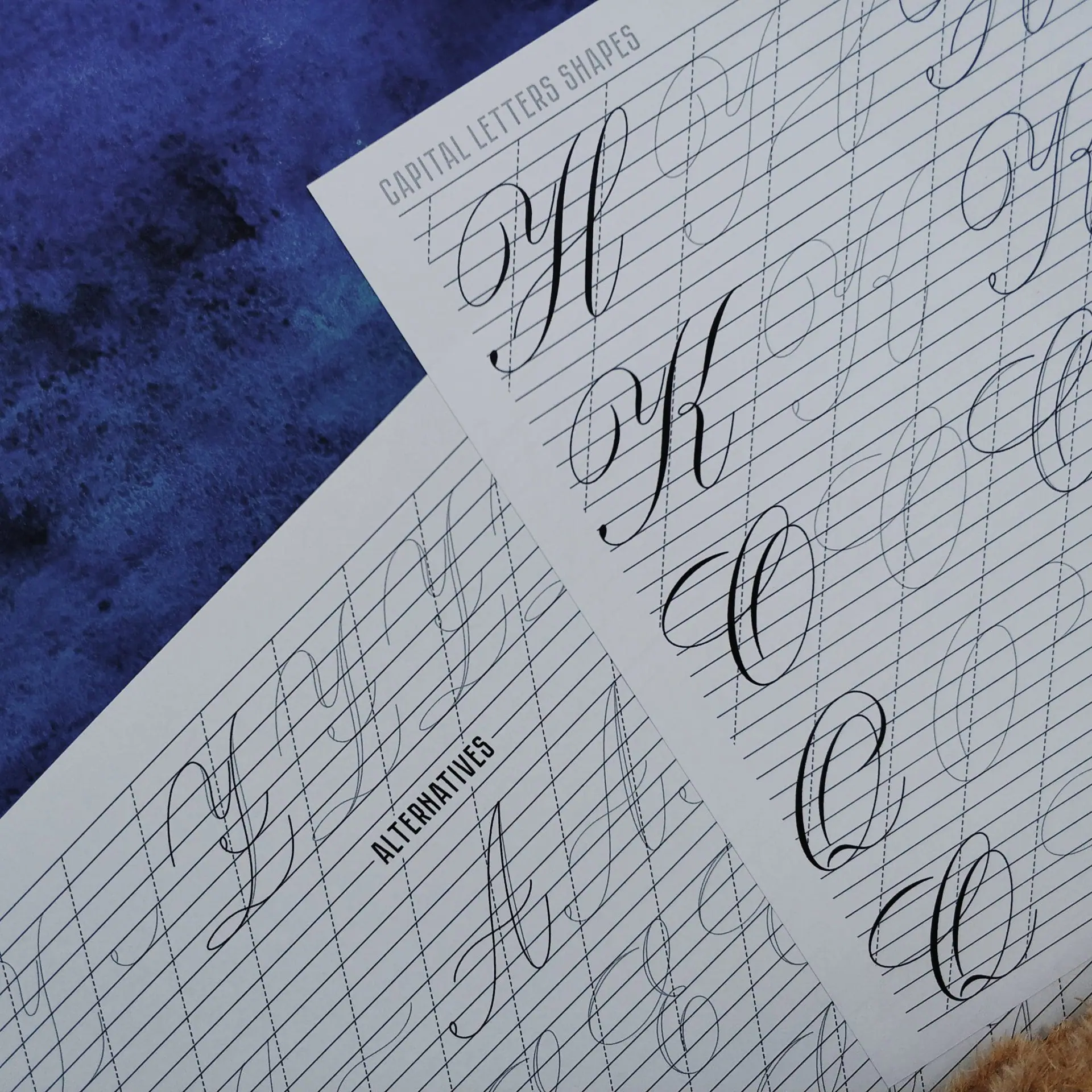 faux-calligraphy-capital-letters-printable-worksheets-crealandia