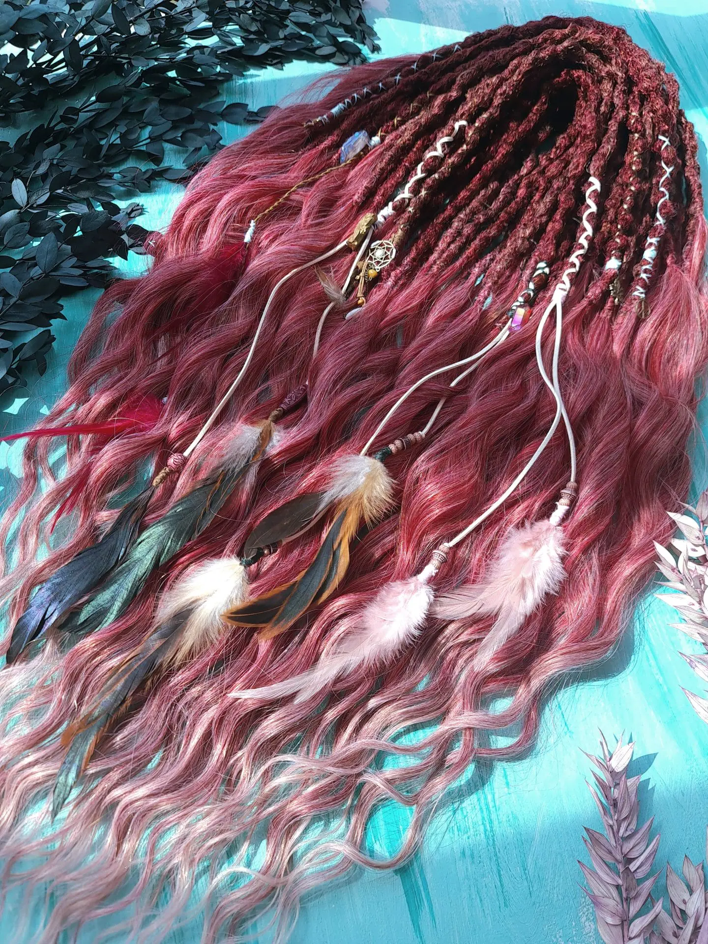 Ariel hair dreadlocks, Synthetic curly hair, textured dreads