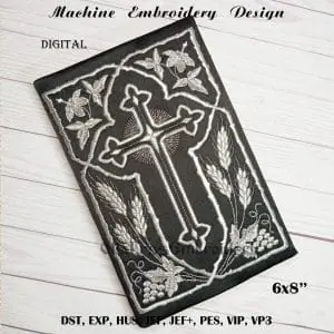 Bible cover embroidery design