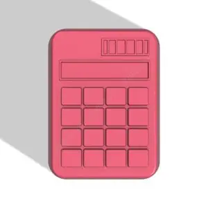 CALCULATOR STL file for vacuum forming and 3D printing