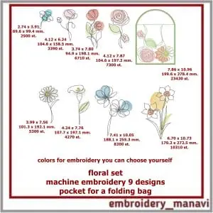 Set Embroidery Floral Designs by Embroidery Manavi 05