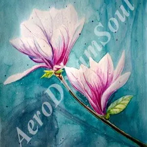 Magnolia flower abstract, home decor, Digital JPG