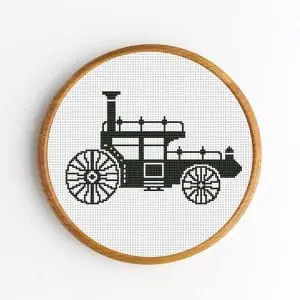 Nursery-Decor-Cross-Stitch-Pattern-PDF-Retro-car-DIY-Gift-3-1