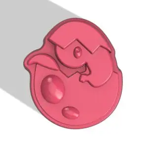 BABY T-REX STL file for vacuum forming and 3D printing