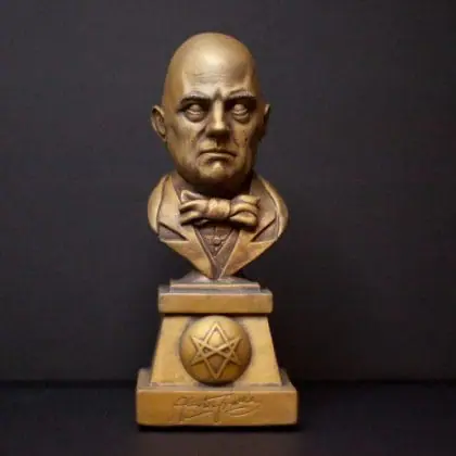 Aleister Crowley small bust - gold color