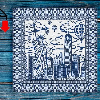 New York cross stitch pattern cross stitch New York city stitch