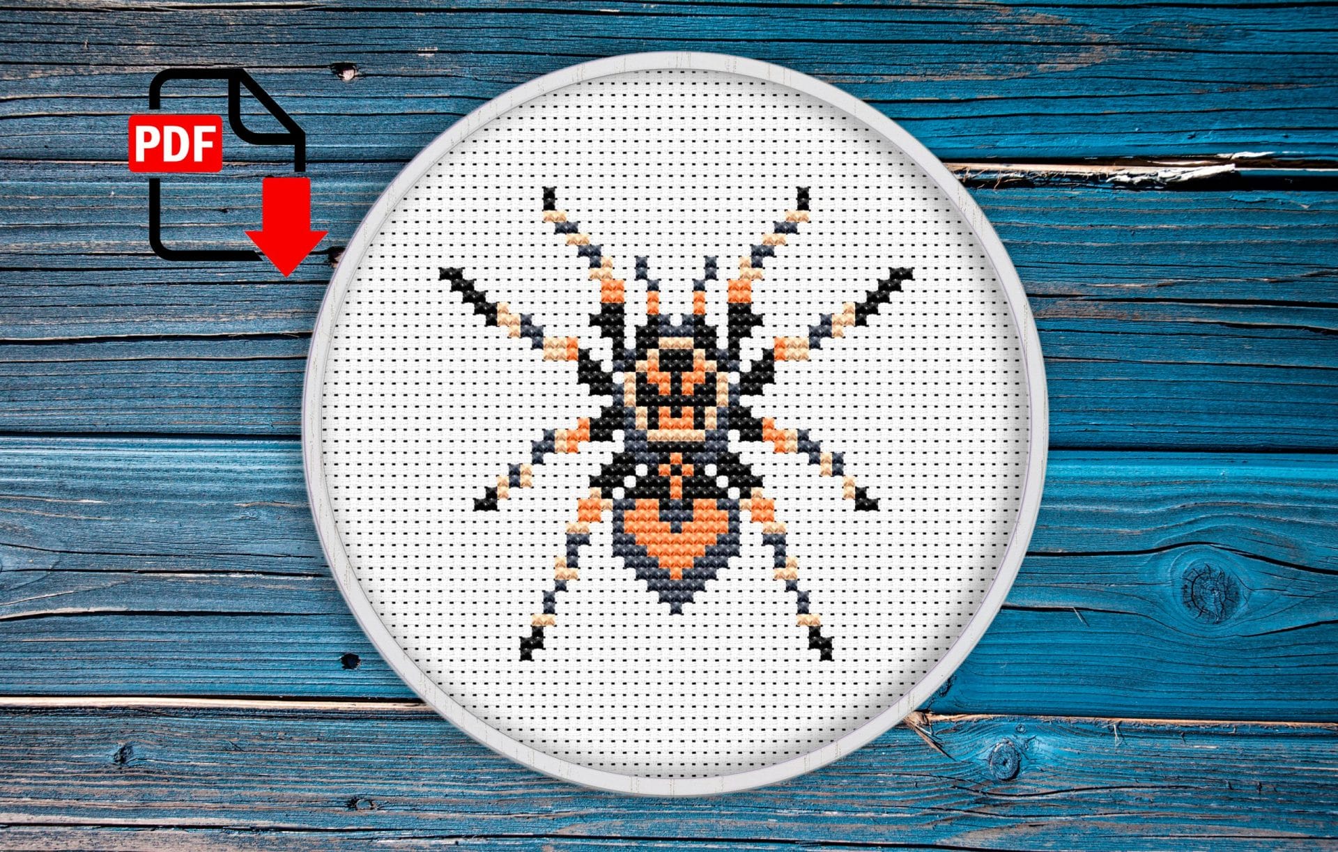 Spooky Cross stitch pdf Modern cross stitch spider cross stitch