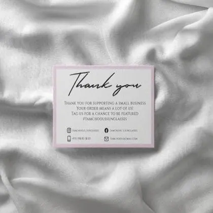 Original Thank you card/ Thank you for purchasing