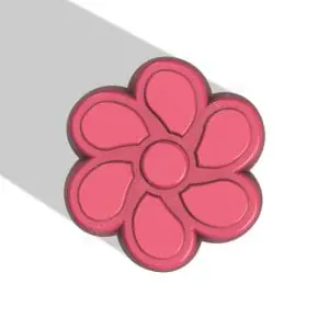 FLOWER STL file for vacuum forming and 3D printing
