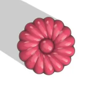FLOWER STL file for vacuum forming and 3D printing