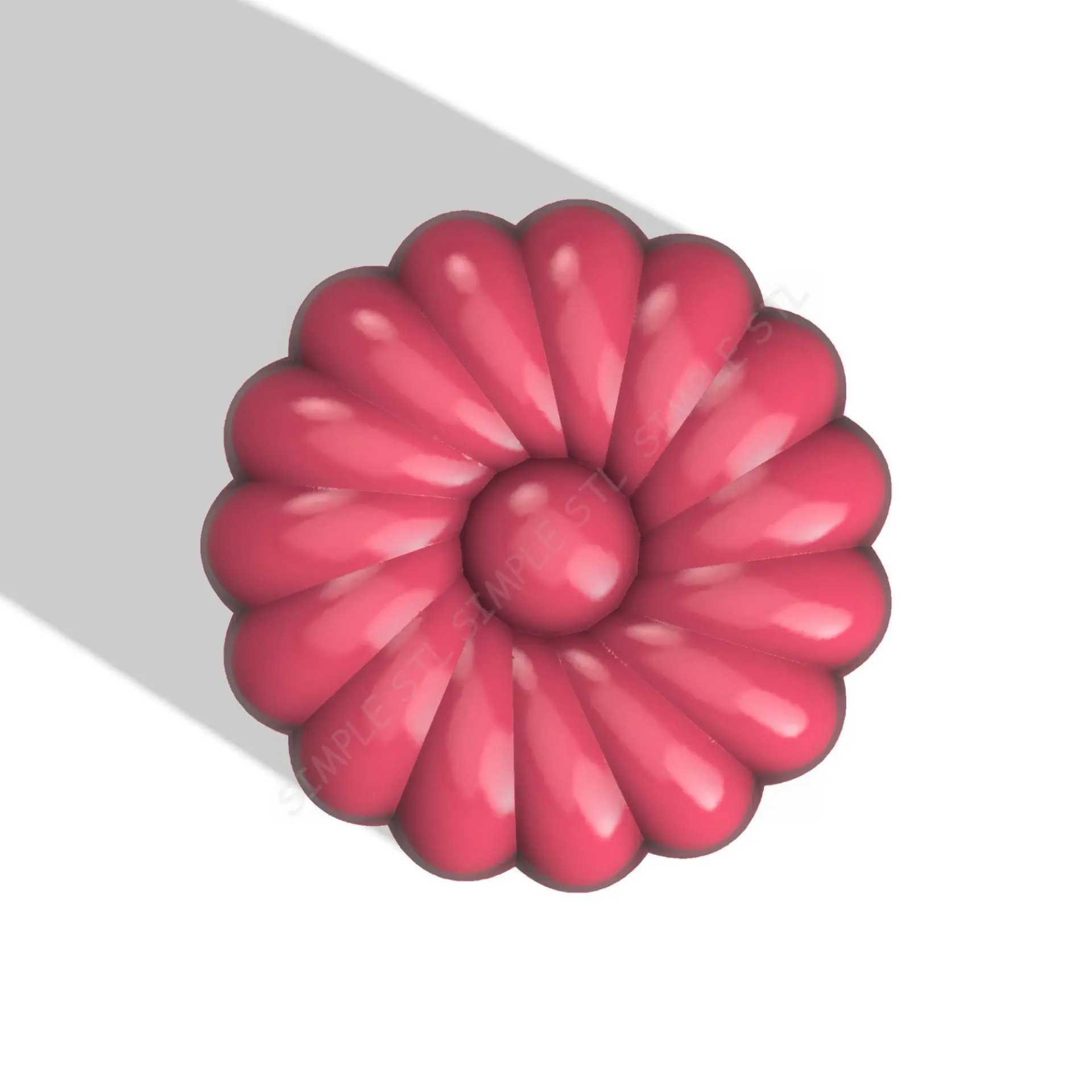 Flower STL file for vacuum forming and 3D printing