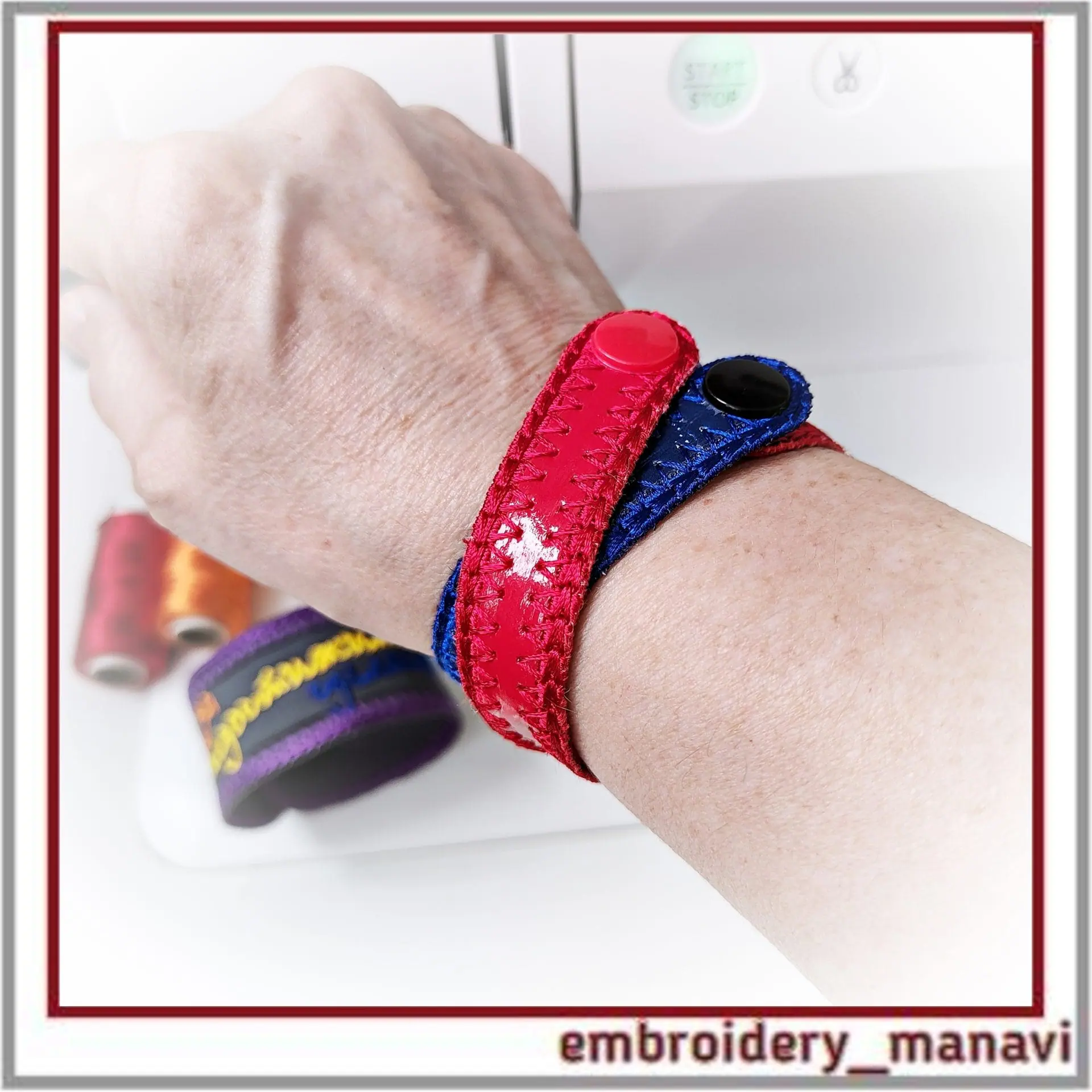 In the hoop Embroidery Bracelet from Embroidery Manavi 05 7 In the hoop Embroidery Bracelet from Embroidery Manavi 05 - Image 7