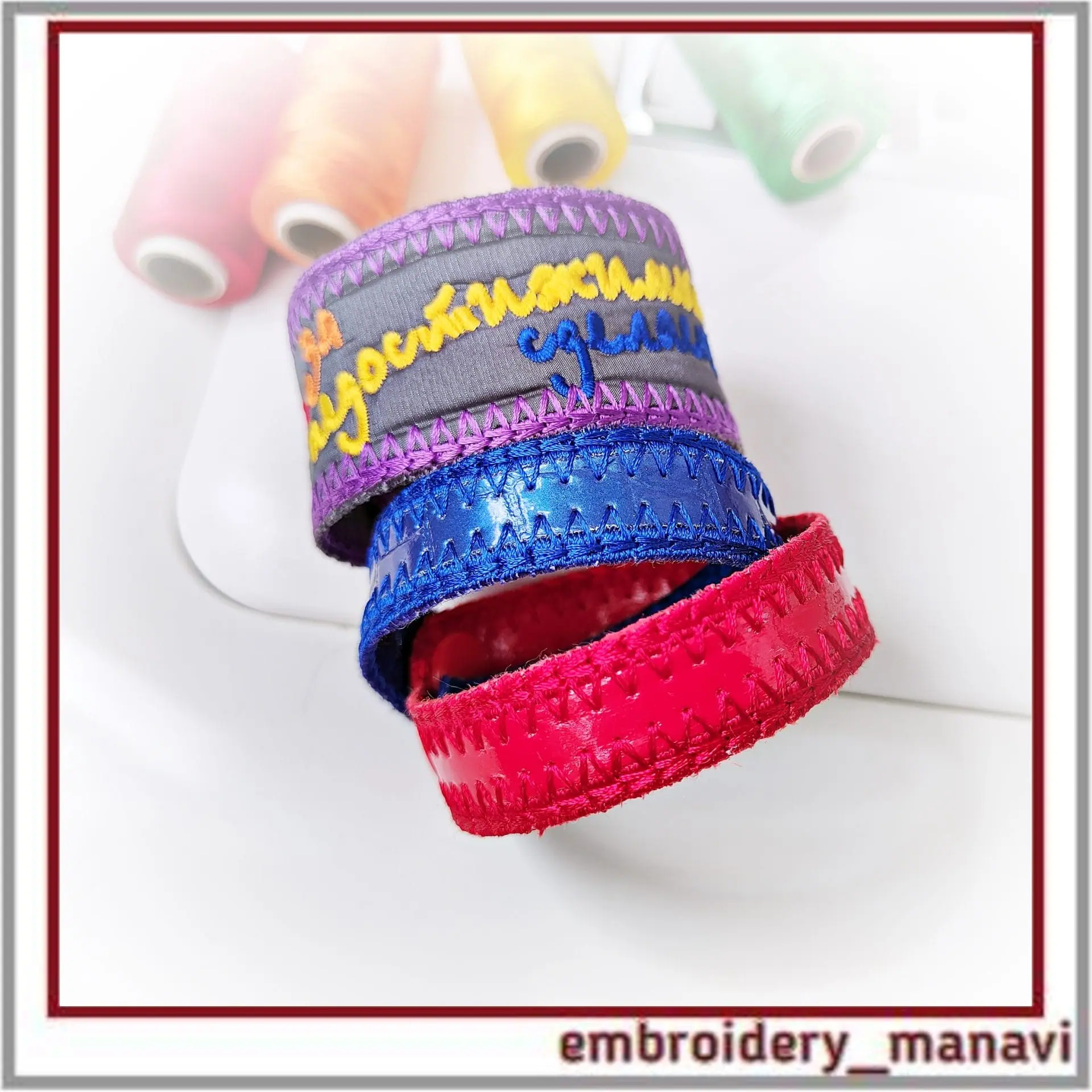 In the hoop Embroidery Bracelet from Embroidery Manavi 05 6 In the hoop Embroidery Bracelet from Embroidery Manavi 05 - Image 6