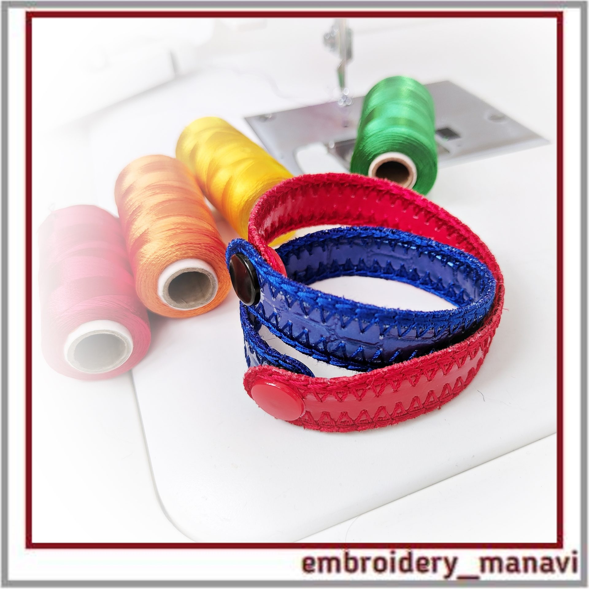 In the hoop Embroidery Bracelet from Embroidery Manavi 05 5 In the hoop Embroidery Bracelet from Embroidery Manavi 05 - Image 5