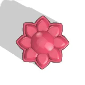 FLOWER STL file for vacuum forming and 3D printing