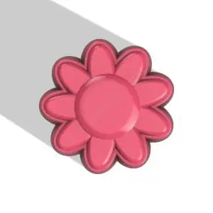 FLOWER STL file for vacuum forming and 3D printing