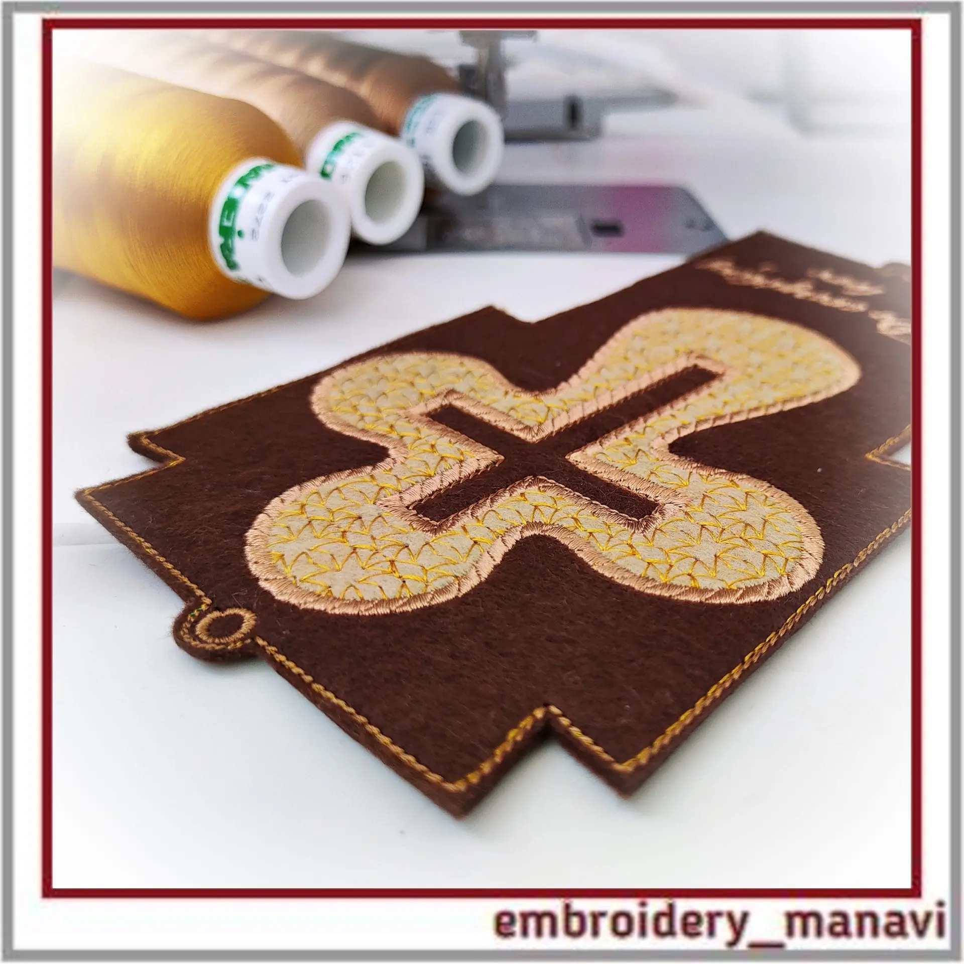 Christian embroidery - Design pendant or bookmark Cross 6 Christian embroidery - Design pendant or bookmark Cross - Image 6