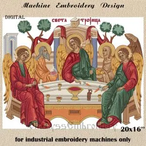 The Holy Trinity embroidery design