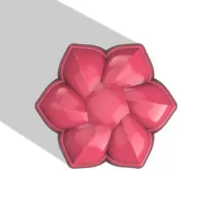 Flower STL file for vacuum forming and 3D printing