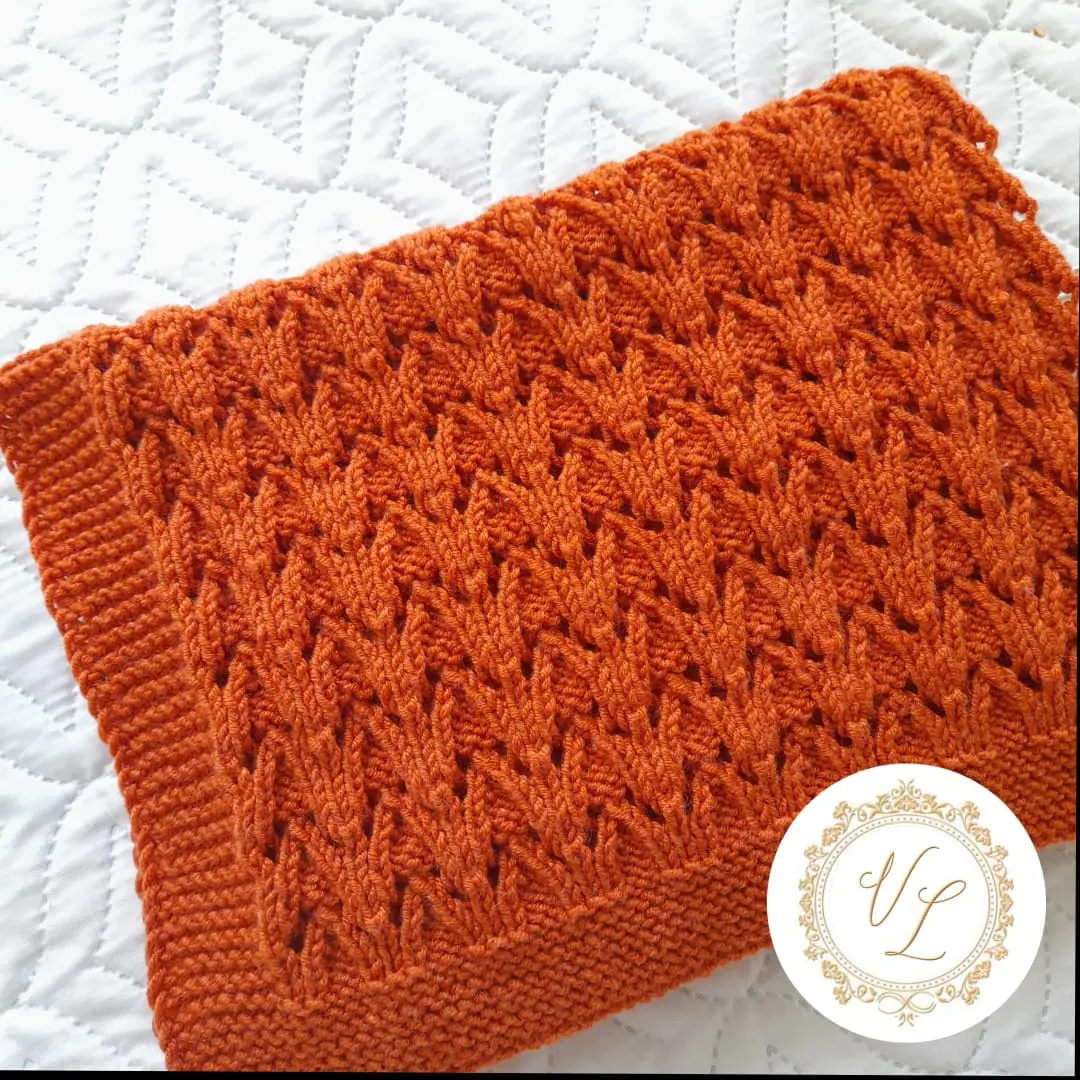 Step-by-Step Knitting Pattern Baby Blanket | v119