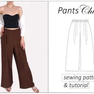 Wide leg trousers sewing pattern