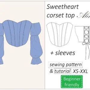 Sweetheart corset sewing pattern