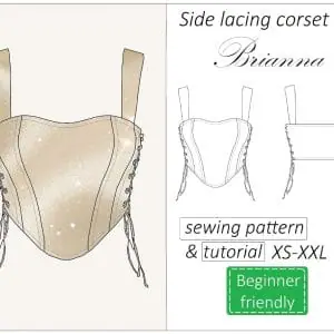 side lacing corset top sewing pattern
