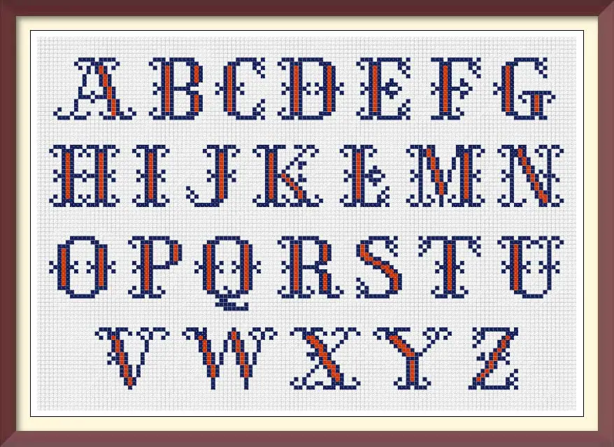 Alphabet Cross Stitch Pattern Antique Sampler - Image 2