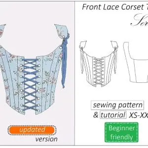 front lace corset top sewing pattern