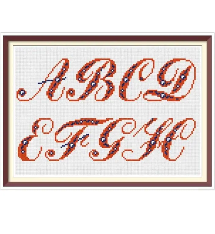 Alphabet Cross Stitch Pattern Antique Sampler