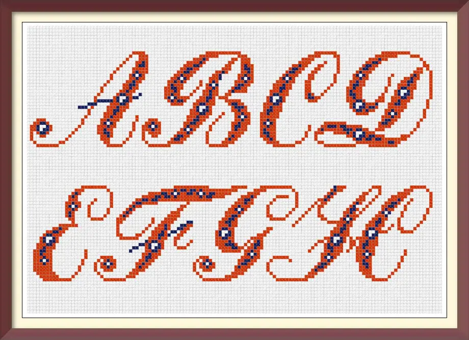 Alphabet Cross Stitch Pattern Antique Sampler - Image 2