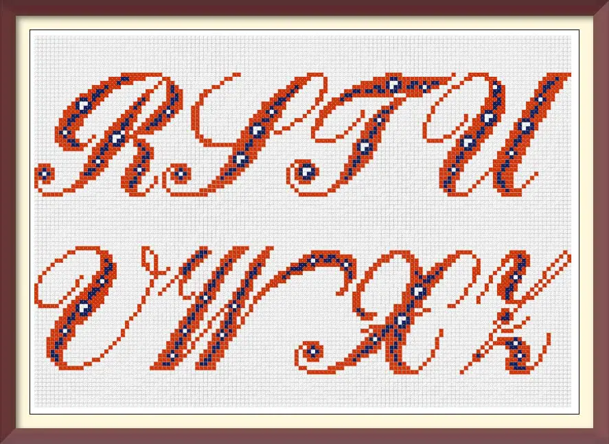 Alphabet Cross Stitch Pattern Antique Sampler - Image 4