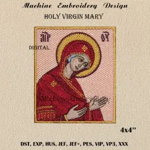 Holy Virgin Mary embroidery design
