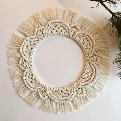 Macrame Mandala Pattern PDF,Christmas wreath,Round wall hanging