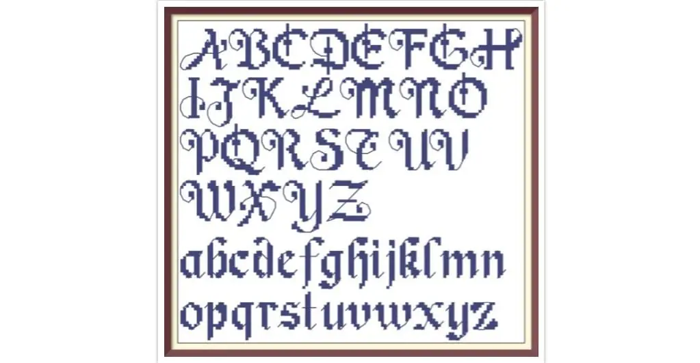 Alphabet Cross Stitch Pattern Vintage Sampler