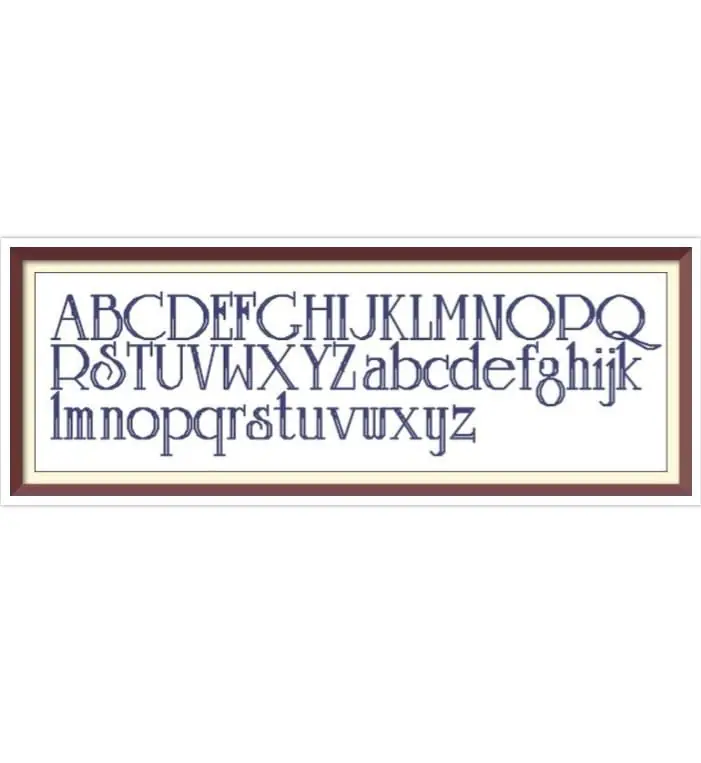 Alphabet Cross Stitch Pattern Vintage Sampler