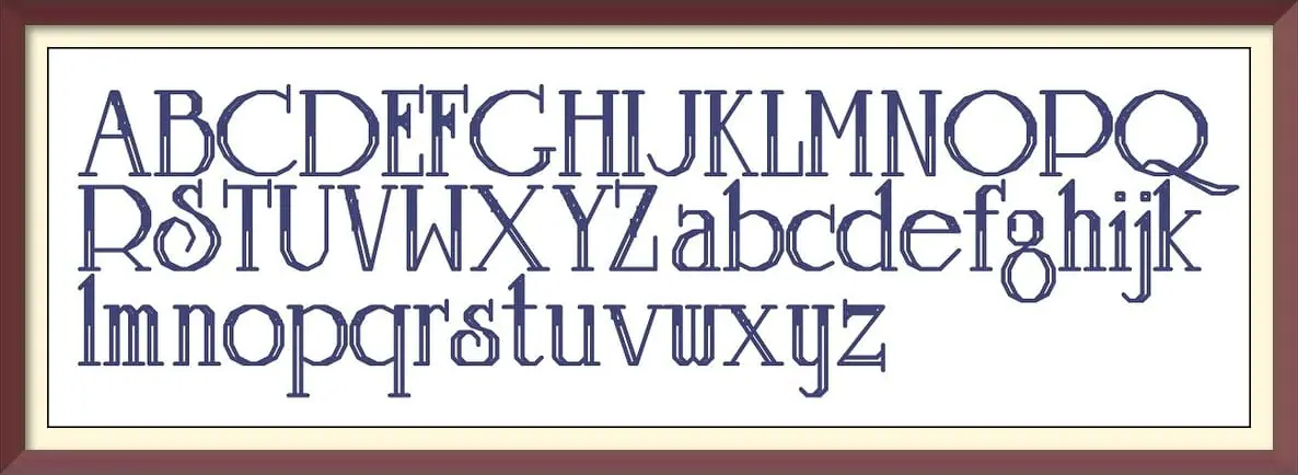 Alphabet Cross Stitch Pattern Vintage Sampler - Image 2
