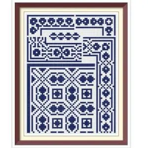 Borders Cross Stitch Pattern Corners Inserts and General Motifs Antique Sampler PDF Counted Vintage Pattern Reproduction 1890