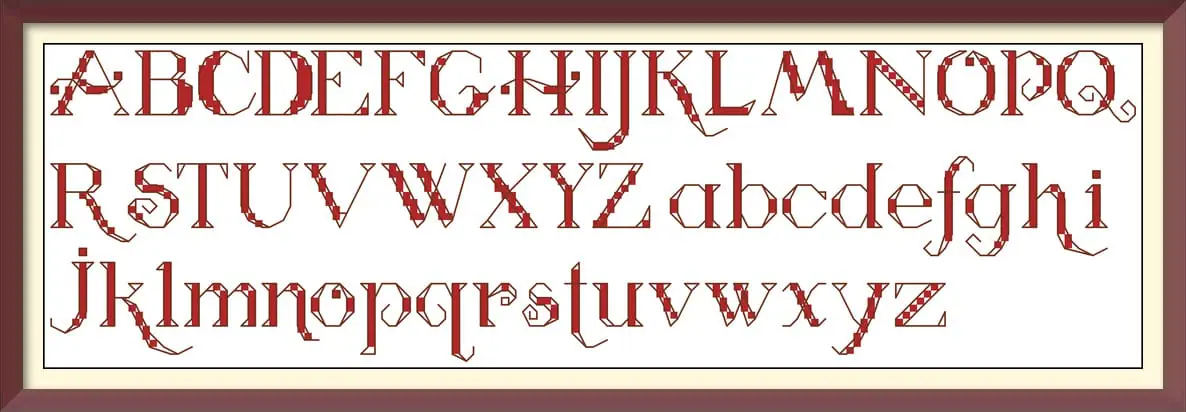 Alphabet Cross Stitch Pattern Vintage Sampler - Image 2