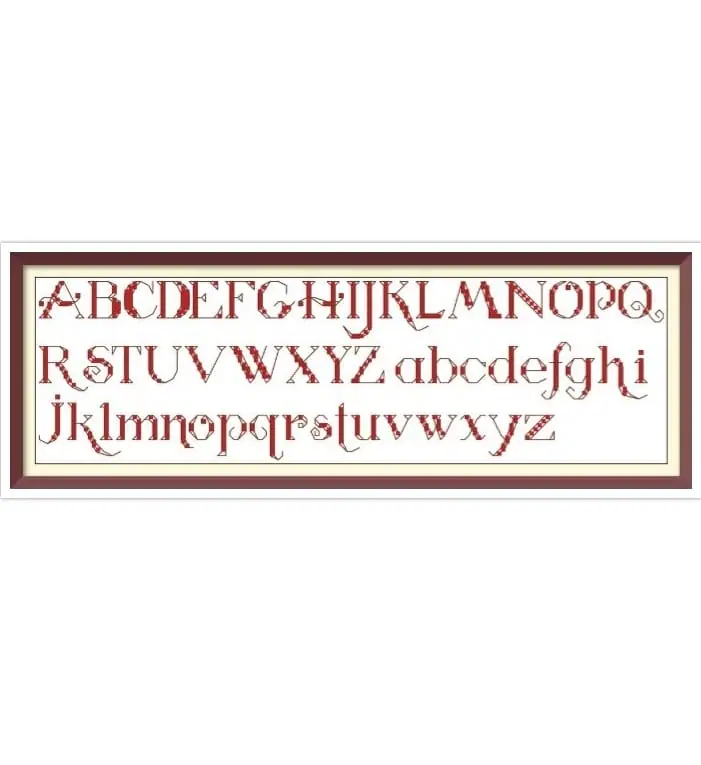 Alphabet Cross Stitch Pattern Vintage Sampler