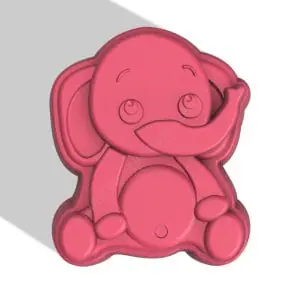 Elephant STL file for vacuum forming and 3D printing