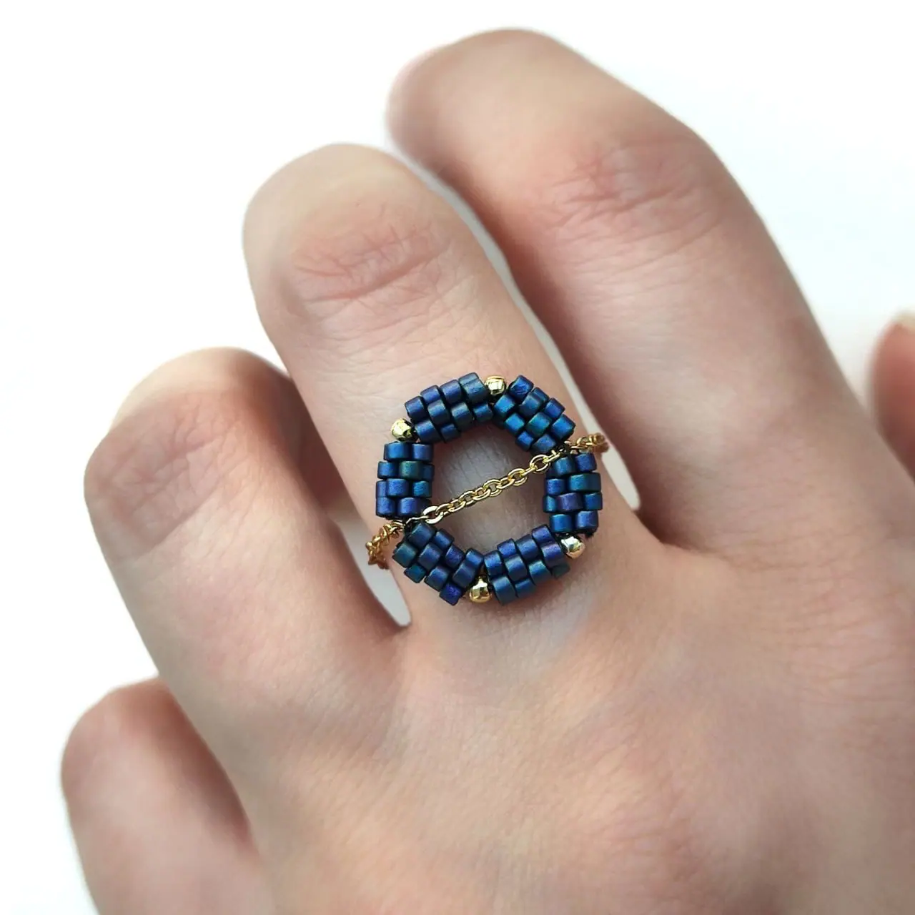 PDF tutorial – Beaded Circle chain ring
