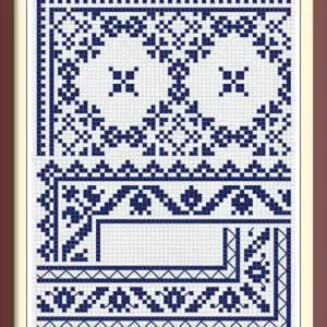 Borders Cross Stitch Pattern Antique Sampler