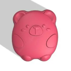 CUTE BEAR STL file for vacuum forming and 3D printing