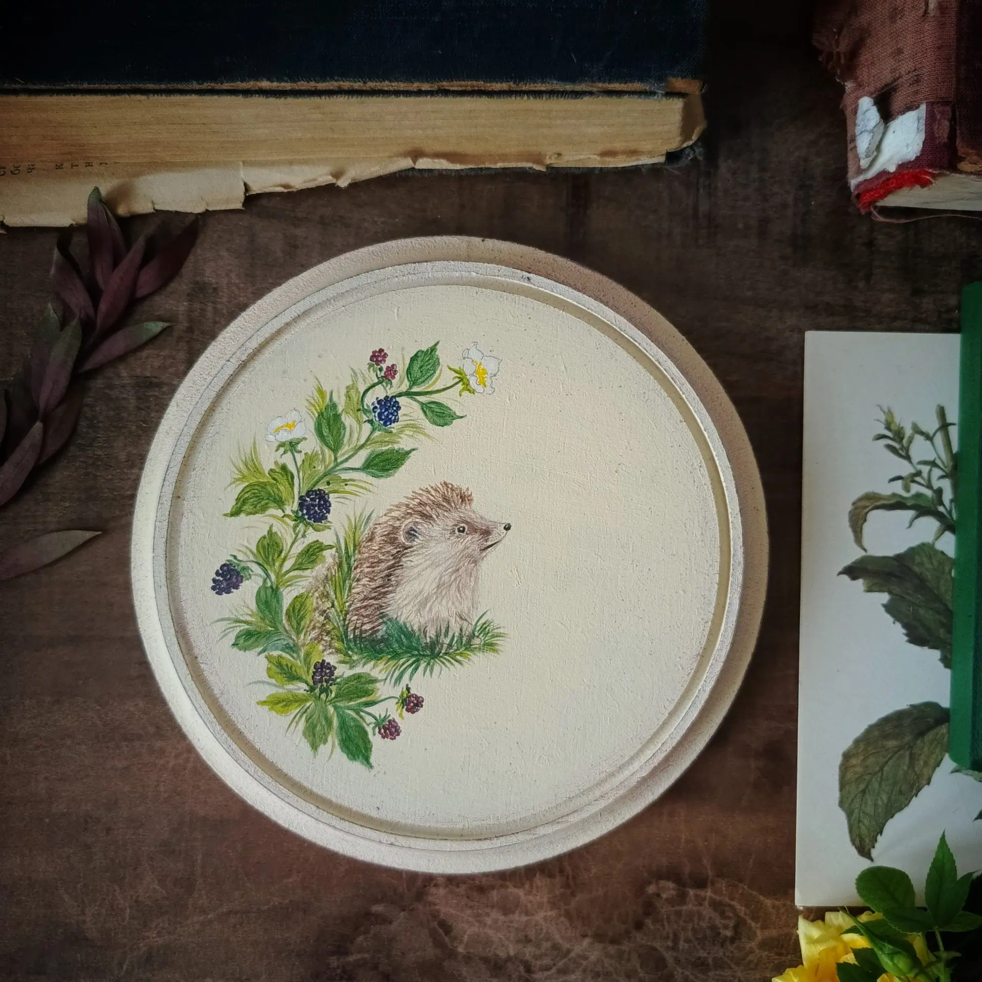 Panel with hedgehog