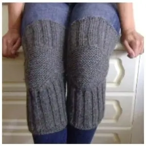 Knee Pads Big Sizes up to 23 inches at the Knee Knitted Handmade