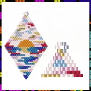 Earrings beading pattern Brick stitch pattern