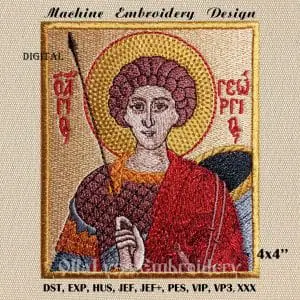Saint George embroidery design