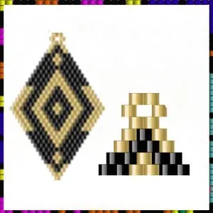 Brick stitch beaded earrings pattern